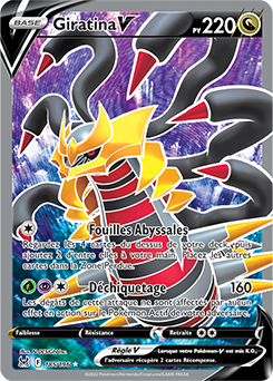 Carte Pokémon Giratina V 185/196 de la série Origine Perdue en vente au meilleur prix