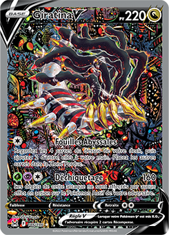 Carte Pokémon Giratina V 186/196 de la série Origine Perdue en vente au meilleur prix