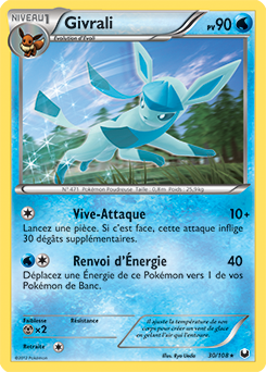 Carte Pokémon Rare Givrali 30/108 de la série Explorateurs Obscurs