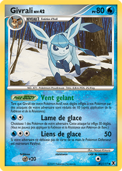 Carte Pokémon Peu commune Givrali 41/111 de la série Rivaux Émergents