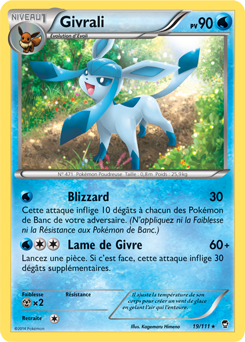 Carte Pokémon Rare Givrali 19/111 de la série Poings Furieux