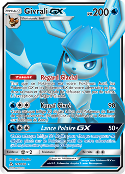Carte Pokémon Pokémon Full Art Givrali GX 141/156 de la série Ultra Prisme