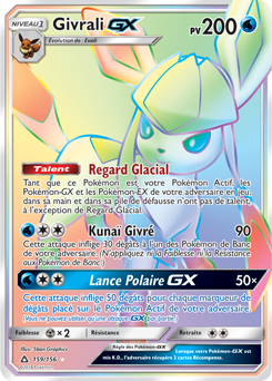 Carte Pokémon Givrali GX 159/156 de la série Ultra Prisme en vente au meilleur prix