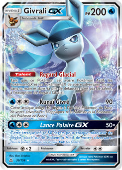 Carte Pokémon Givrali GX 39/156 de la série Ultra Prisme en vente au meilleur prix