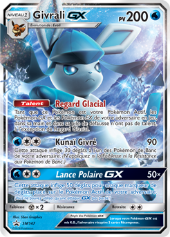 Carte Pokémon Promo Givrali GX SM147 de la série Promos Soleil et Lune