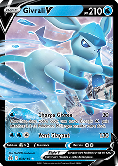 Carte Pokémon Ultra rare V Givrali V 038/159 de la série Zénith Suprême