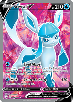 Carte Pokémon Full Art V Givrali V 174/203 de la série Évolution Céleste
