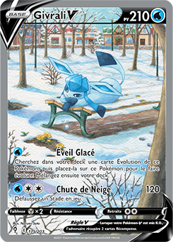 Carte Pokémon Full Art V Givrali V 175/203 de la série Évolution Céleste