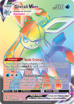 Carte Pokémon Givrali VMAX 208/203 de la série Évolution Céleste en vente au meilleur prix