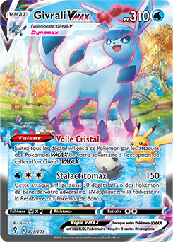 Carte Pokémon Givrali VMAX 209/203 de la série Évolution Céleste en vente au meilleur prix