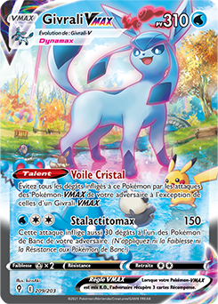 Carte Pokémon Rainbow VMAX Givrali VMAX 209/203 de la série Évolution Céleste