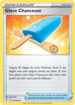 Carte Pokémon Glace Chanceuse 150/203 de la série Évolution Céleste en vente au meilleur prix