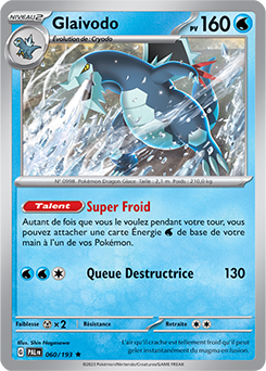 Carte Pokémon Rare Glaivodo 060/193 de la série Évolutions à Paldea