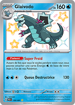 Carte Pokémon Glaivodo 130/91 de la série Destinées de Paldea en vente au meilleur prix