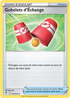 Carte Pokémon Peu commune Gobelets d'Échange 162/203 de la série Évolution Céleste