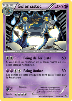 Carte Pokémon Golemastoc 46/101 de la série Explosion Plasma en vente au meilleur prix