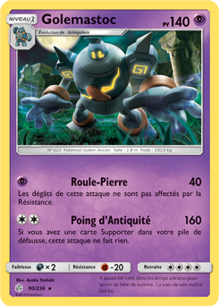 Carte Pokémon Golemastoc 90/236 de la série Éclipse Cosmique en vente au meilleur prix