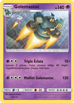 Carte Pokémon Golemastoc 44/73 de la série Légendes Brillantes en vente au meilleur prix