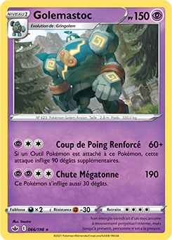 Carte Pokémon Golemastoc 66/198 de la série Règne de Glace en vente au meilleur prix