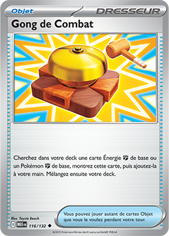 Carte Pokémon Peu commune Gong de Combat 116/132 de la série Méga-Évolution