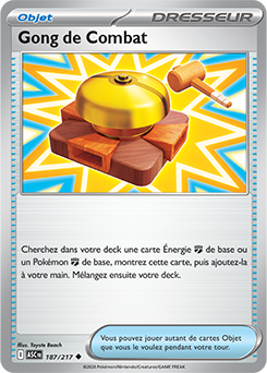 Carte Pokémon Gong de Combat 187/217 de la série Héros Transcendants en vente au meilleur prix