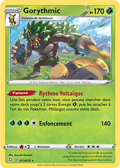 Carte Pokémon Gorythmic 013/072 de la série Destinées Radieuses en vente au meilleur prix