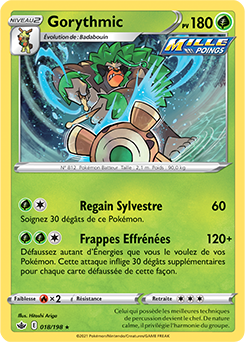 Carte Pokémon Gorythmic 18/198 de la série Règne de Glace en vente au meilleur prix