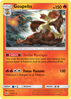 Carte Pokémon Goupelin 17/131 de la série Lumière Interdite en vente au meilleur prix