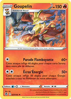 Carte Pokémon Rare Goupelin 027/195 de la série Tempête Argentée