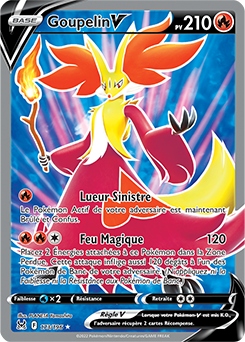 Carte Pokémon Full Art V Goupelin V 173/196 de la série Origine Perdue