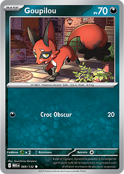 Carte Pokémon Communes Goupilou 89/132 de la série Méga-Évolution
