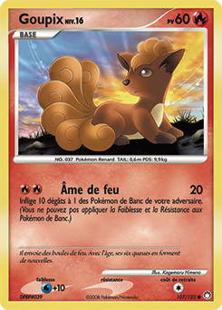 Carte Pokémon Commune Goupix 107/123 de la série Trésors Mystérieux