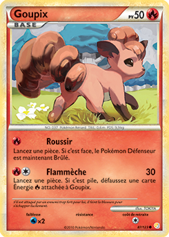 Carte Pokémon Commune Goupix 87/123 de la série HeartGold SoulSilver