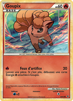 Carte Pokémon Commune Goupix 68/95 de la série Déchaînement