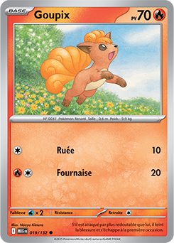 Carte Pokémon Communes Goupix 19/132 de la série Méga-Évolution