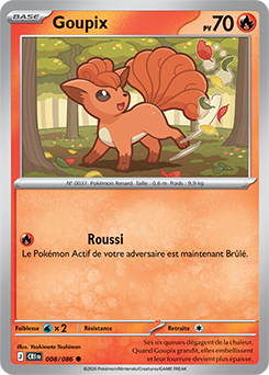 Carte Pokémon Goupix 8/86 de la série Chaos Ascendant en vente au meilleur prix