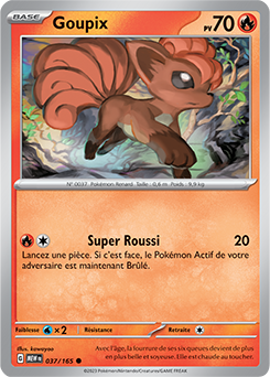 Carte Pokémon Goupix 37/165 de la série 151 en vente au meilleur prix