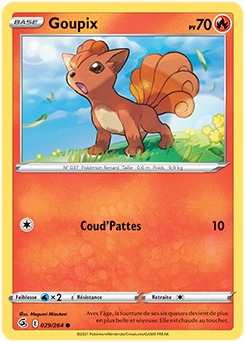 Carte Pokémon Communes Goupix 29/264 de la série Poing de Fusion