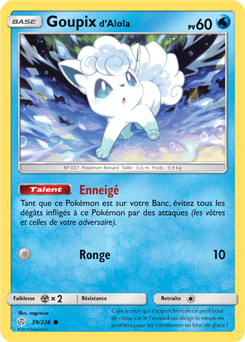 Carte Pokémon Goupix d'Alola 39/236 de la série Éclipse Cosmique en vente au meilleur prix