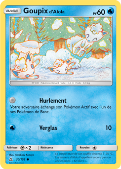 Carte Pokémon Commune Goupix d'Alola 30/156 de la série Ultra Prisme