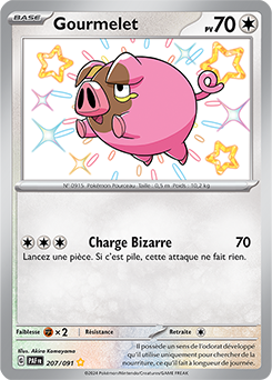 Carte Pokémon Gourmelet 207/91 de la série Destinées de Paldea en vente au meilleur prix