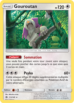 Carte Pokémon Gouroutan 113/149 de la série Soleil & Lune en vente au meilleur prix