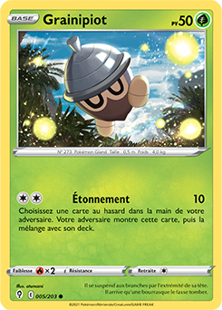 Carte Pokémon Grainipiot 5/203 de la série Évolution Céleste en vente au meilleur prix