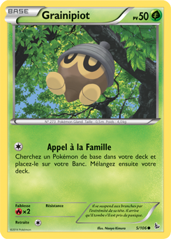 Carte Pokémon Grainipiot 5/106 de la série Étincelle en vente au meilleur prix