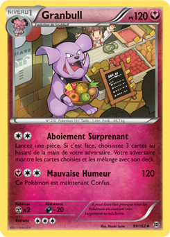 Carte Pokémon Peu commune Granbull 99/162 de la série Impulsion Turbo