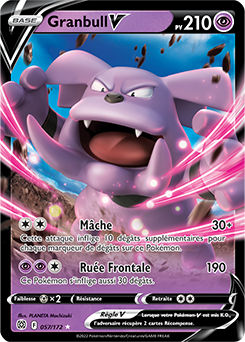 Carte Pokémon Ultra rare V Granbull V 057/172 de la série Stars Étincelantes