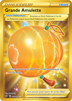 Carte Pokémon Objet Gold EB Grande Amulette 206/192 de la série Clash des Rebelles