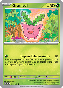Carte Pokémon Granivol 001/193 de la série Évolutions à Paldea en vente au meilleur prix