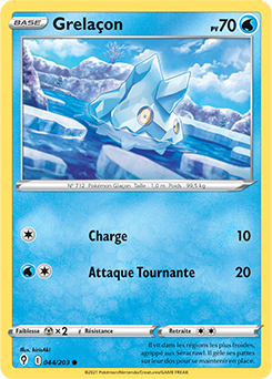 Carte Pokémon Communes Grelaçon 44/203 de la série Évolution Céleste