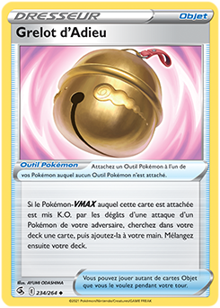 Carte Pokémon Peu commune Grelot d'Adieu 234/264 de la série Poing de Fusion